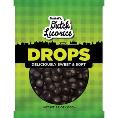 Gustafs Soft Drops Licorice, Deliciously Sweet and Soft (CASE OF 12 x 150g)