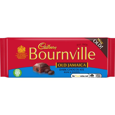 Cadbury Bournville Old Jamaica Chocolate Bar (HEAT SENSITIVE ITEM - PLEASE ADD A THERMAL BOX TO YOUR ORDER TO PROTECT YOUR ITEMS (CASE OF 18 x 100g)