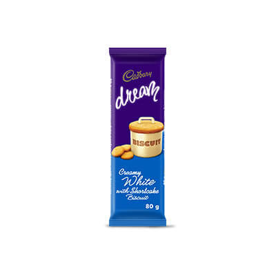 Cadbury Dream Biscuit Bar HEAT SENSITIVE ITEM. PLEASE ADD ITEM 122942 TO THE ORDER TO TRY TO PROTECT CHOCOLATES FROM HEAT DAMAGE. (CASE OF 24 x 80g)