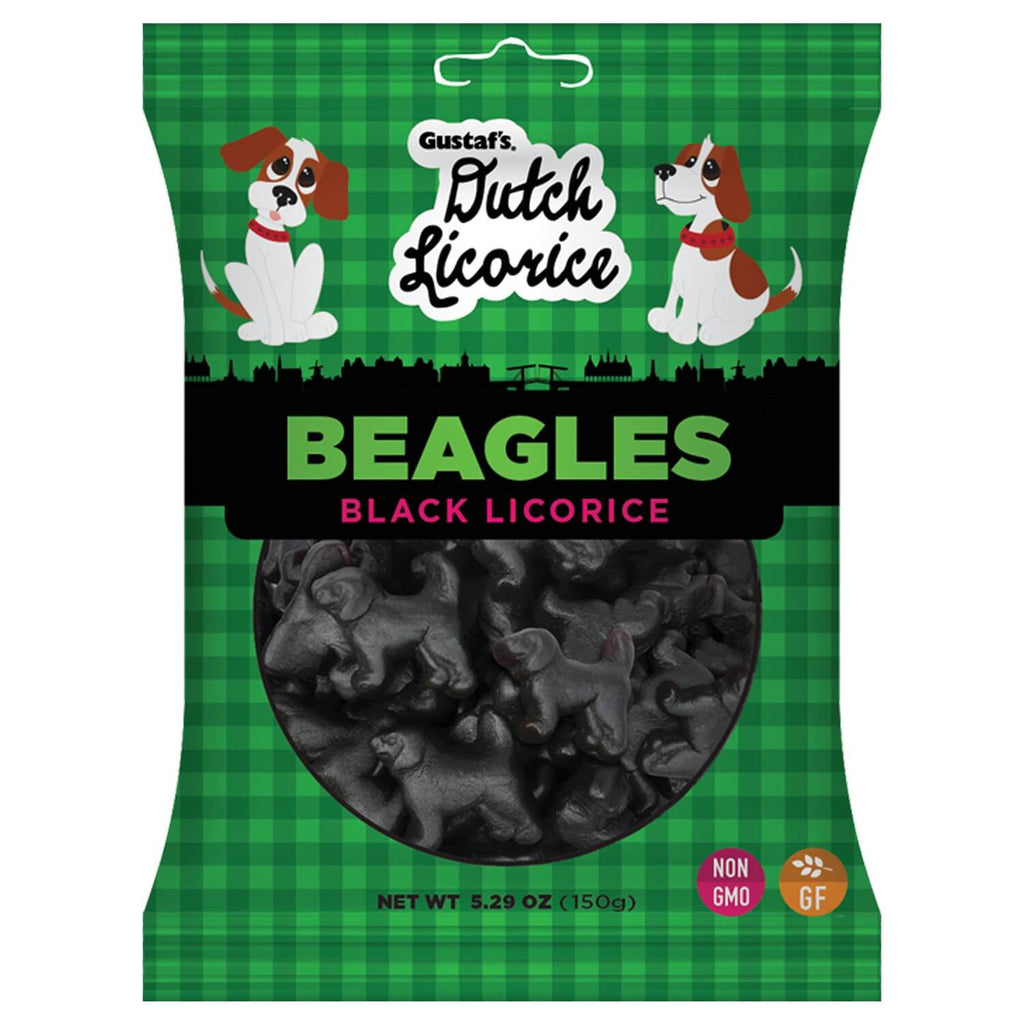 Gustafs Beagles Licorice Black Liquorice (CASE OF 12 x 150g)
