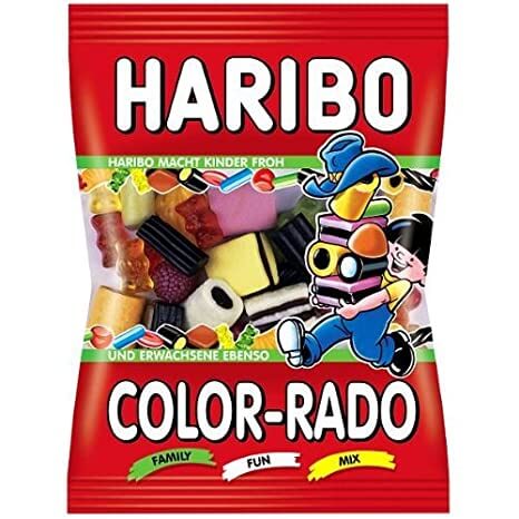 Haribo Color Rado Mixture of Gummies and Licorice (CASE OF 17 x 175g)