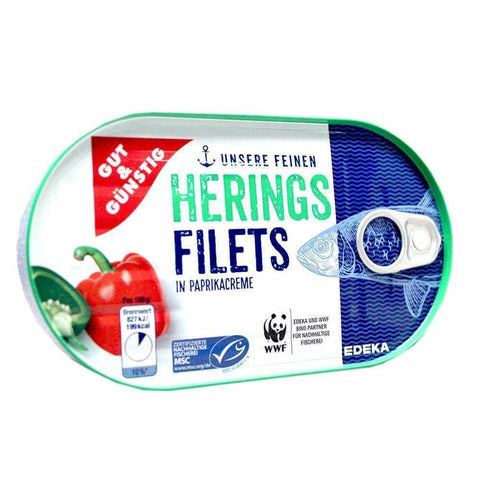 Gut and Gunstig Herring Filets in Paprika Cream (CASE OF 19 x 200g)