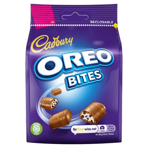 Cadbury Oreo Bites  HEAT SENSITIVE ITEM. PLEASE ADD ITEM 122942 TO THE ORDER TO TRY TO PROTECT CHOCOLATES FROM HEAT DAMAGE. (CASE OF 10 x 100g)