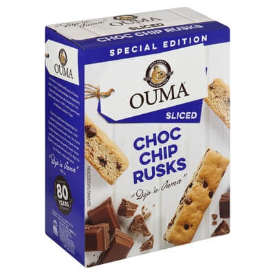 Nola Ouma Rusks Chocolate Chip Sliced (CASE OF 12 x 450g)