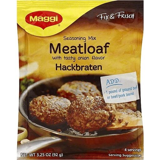 Maggi Meatloaf with Tasty Onion Flavor Seasoning Mix (CASE OF 26 x 70g)