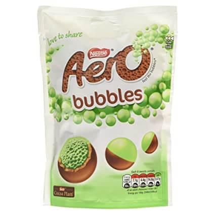 Nestle Aero Bubbles Peppermint Pouch  HEAT SENSITIVE ITEM. PLEASE ADD ITEM 122942 TO THE ORDER TO TRY TO PROTECT CHOCOLATES FROM HEAT DAMAGE. (CASE OF 8 x 80g)