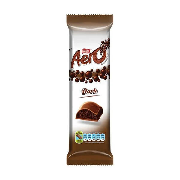 Nestle Confectionery Choc Slab Aero Dark (Kosher) HEAT SENSITIVE ITEM. PLEASE ADD ITEM 122942 TO THE ORDER TO TRY TO PROTECT CHOCOLATES FROM HEAT DAMAGE. (CASE OF 24 x 85g)