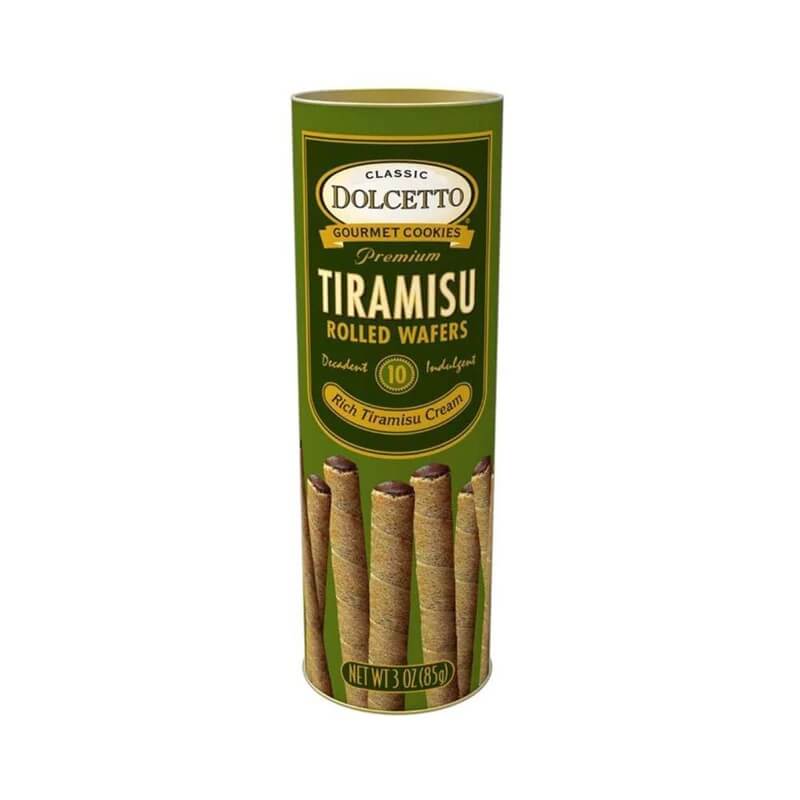Dolcetto Tiramisu Cream Rolled Wafers (CASE OF 12 x 85g)