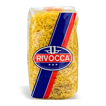 Rivocca Vermicelli/Angel Hair Cut Durum Wheat Semolina Pasta (CASE OF 24 x 500g)