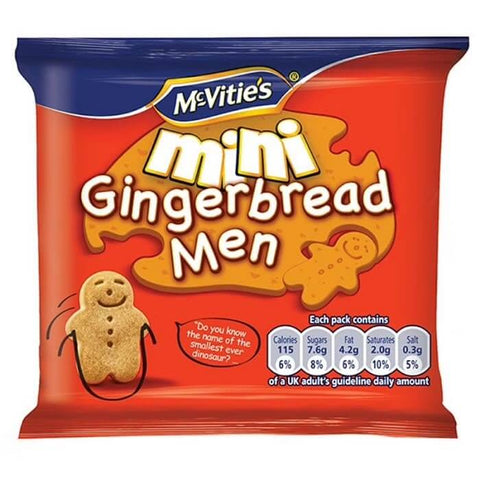 McVities Mini Gingerbread Men pack of 6 (CASE OF 8 x 114g)