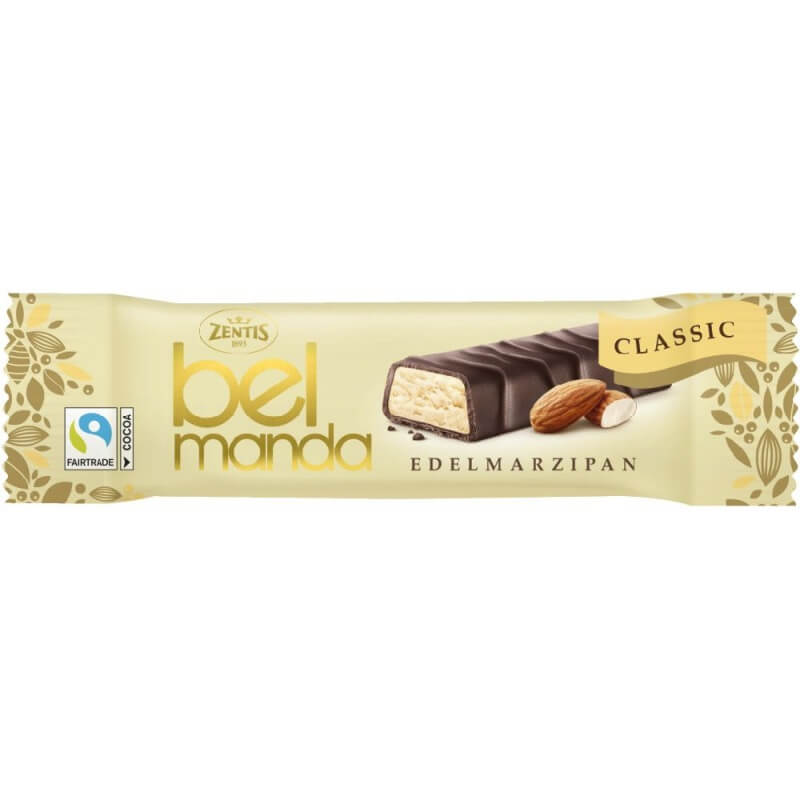 Zentis Belmanda Classic Fancy Marzipan HEAT SENSITIVE ITEM. PLEASE ADD ITEM 122942 TO THE ORDER TO TRY TO PROTECT CHOCOLATES FROM HEAT DAMAGE (CASE OF 18 x 40g)