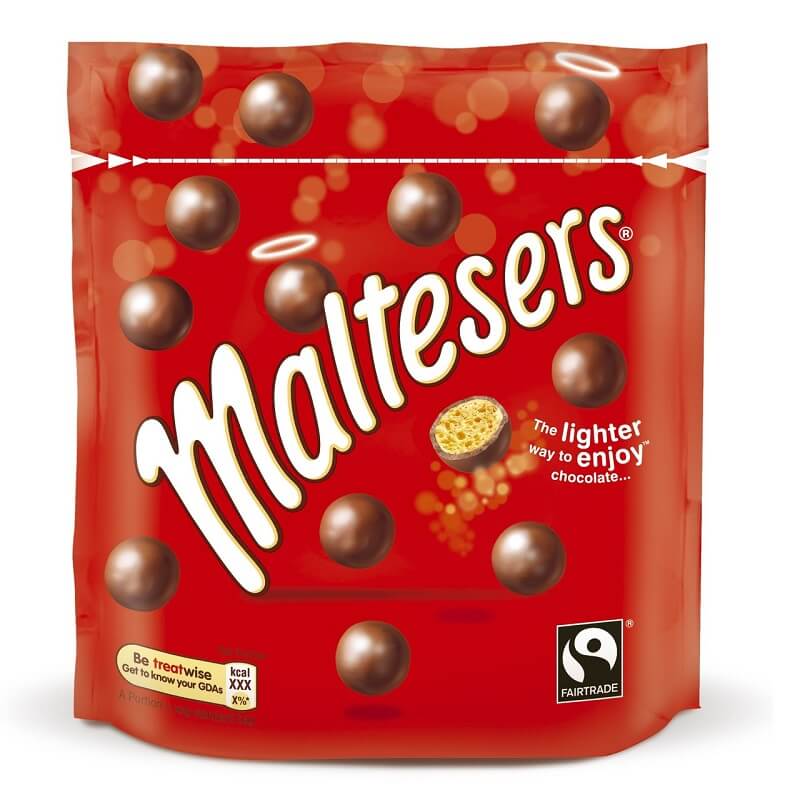 Mars Malteser Pouch HEAT SENSITIVE ITEM. PLEASE ADD ITEM 122942 TO THE ORDER TO TRY TO PROTECT CHOCOLATES FROM HEAT DAMAGE. (CASE OF 12 x 93g)