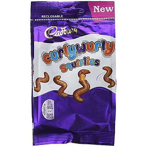 Cadbury Curly Wurly Squirlies HEAT SENSITIVE ITEM. PLEASE ADD ITEM 122942 TO THE ORDER TO TRY TO PROTECT CHOCOLATES FROM HEAT DAMAGE. (CASE OF 10 x 110g)