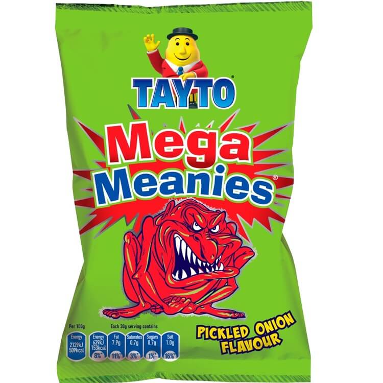 Tayto Meanies Pickled Onion Corn Snack (CASE OF 50 x 35g)
