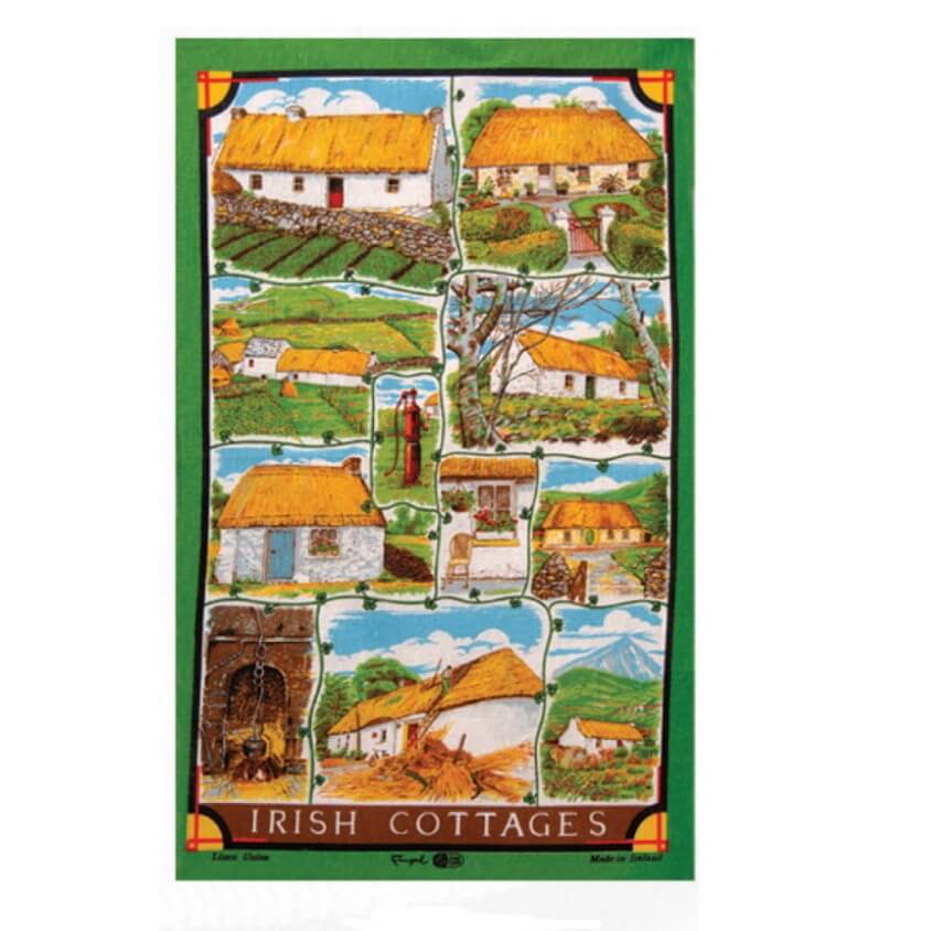 Irish Cottages Tea Towel (CASE OF 1 x 80g)