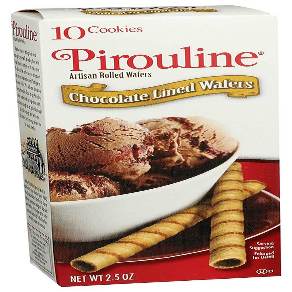 De Beukelaer Chocolate Lined Pirouline Wafers Box (CASE OF 12 x 70g)