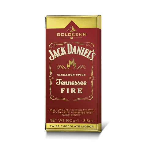 Goldkenn Jack Daniels Tennessee Fire Cinnamon Spice Chocolate Bar (CASE OF 10 x 100g)