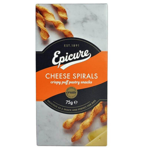 Epicure Cheese Spirals (CASE OF 10 x 75g)