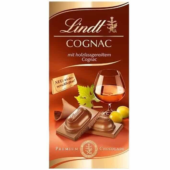 Lindt Cognac Chocolate Bar (CASE OF 12 x 100g)