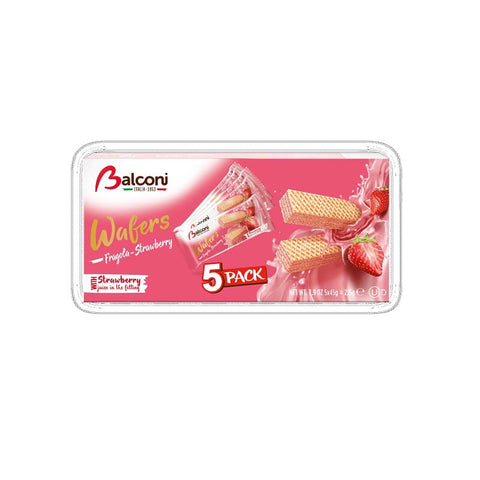 Balconi Strawberry Wafers 5pk (CASE OF 20 x 225g)