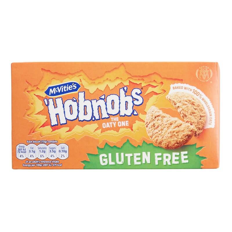 Mcvities Gluten Free Hobnobs Original HEAT SENSITIVE ITEM. PLEASE ADD ITEM 122942 TO THE ORDER TO TRY TO PROTECT CHOCOLATES FROM HEAT DAMAGE. (CASE OF 8 x 150g)