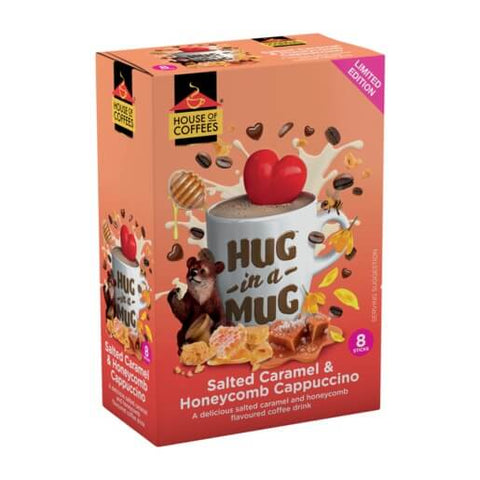 House of Coffees Hug in a Mug Salted Caramel and Honeycomb Cappuccino (CASE OF 12 x 192g)