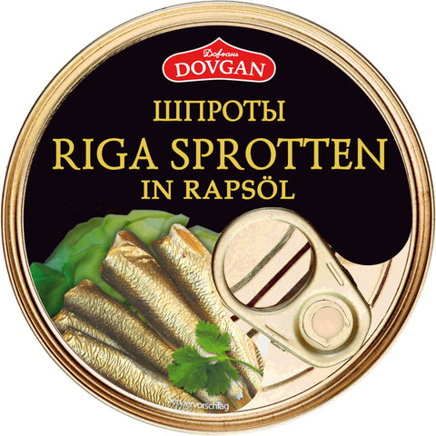Dovgan Riga Sprats In Oil (CASE OF 36 x 160g)