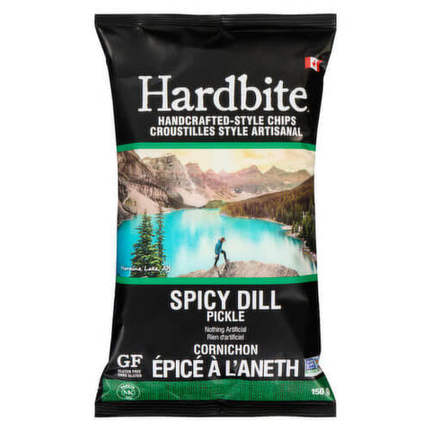 Hardbite Spicy Dill Pickle Chips (CASE OF 6 x 150g)