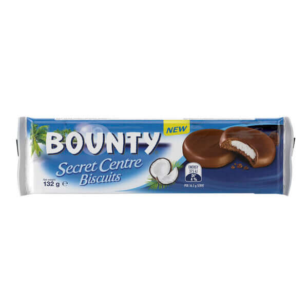 Mars Bounty Secret Centre Biscuits HEAT SENSITIVE ITEM. PLEASE ADD ITEM 122942 TO THE ORDER TO TRY TO PROTECT CHOCOLATES FROM HEAT DAMAGE (CASE OF 12 x 132g)