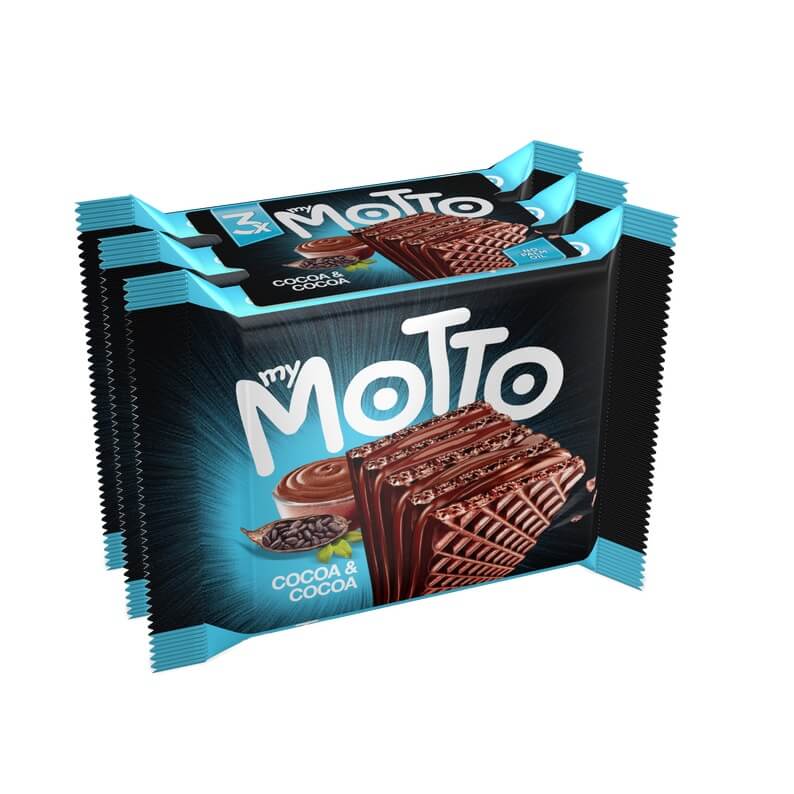 My Motto 3 Pack Wafer Cookie Cocoa And Cocoa Cream (CASE OF 10 x 90g)