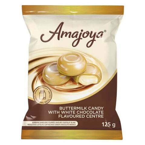 Amajoya Candy Buttermilk with White Chocolate Centre (CASE OF 24 x 125g)