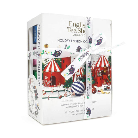 English Tea Shop Holiday English Collection 12 Pyramid Tea Bags (White) (CASE OF 6 x 24g)