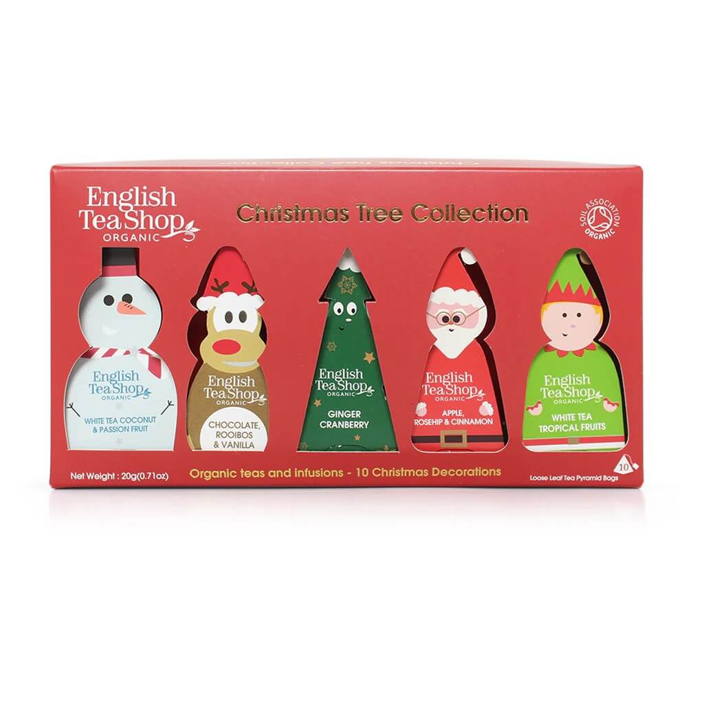 English Tea Shop Organic Christmas Tree Collection 10 Pyramid Tea Bags (CASE OF 6 x 20g)