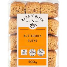 Bag Of Bites No Added Sugar Buttermilk Rusks Bag Kosher (CASE OF 12 x 500g)