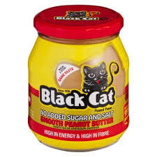 Black Cat Peanut Butter Smooth No Sugar Or Salt Added (CASE OF 6 x 400g)