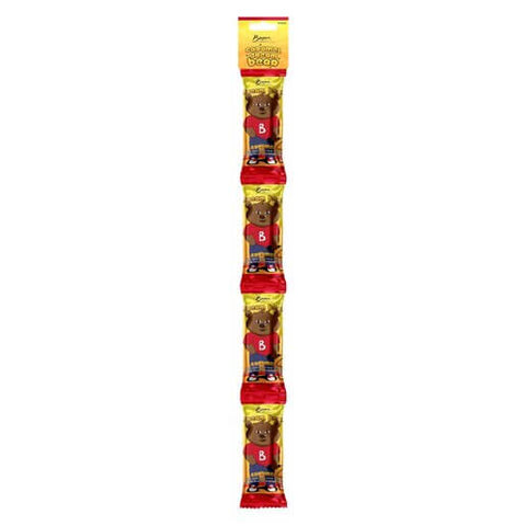 Beyers Caramel Bear Strip  HEAT SENSITIVE ITEM. PLEASE ADD ITEM 122942 TO THE ORDER TO TRY TO PROTECT CHOCOLATES FROM HEAT DAMAGE. (CASE OF 12 x 80g)