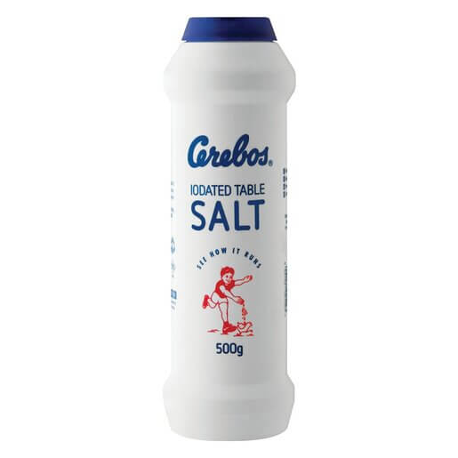 Cerebos Table Salt Flask (CASE OF 20 x 500g)
