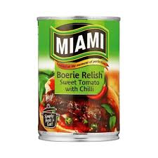 Miami Boerie Relish With Chilli Can (CASE OF 12 x 450g)