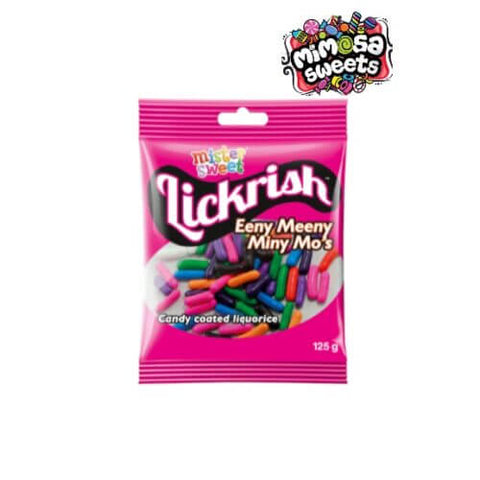 Mr Sweet Eeny Meeny Miny Mo Candy Coated Liquorice (CASE OF 30 x 125g)