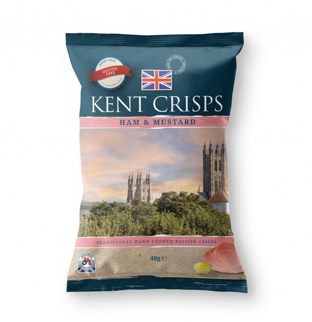 Kent Ham and Mustard Crisps (CASE OF 20 x 40g)