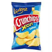 Lorenz Crunchips X-Cut Salted (CASE OF 10 x 130g)