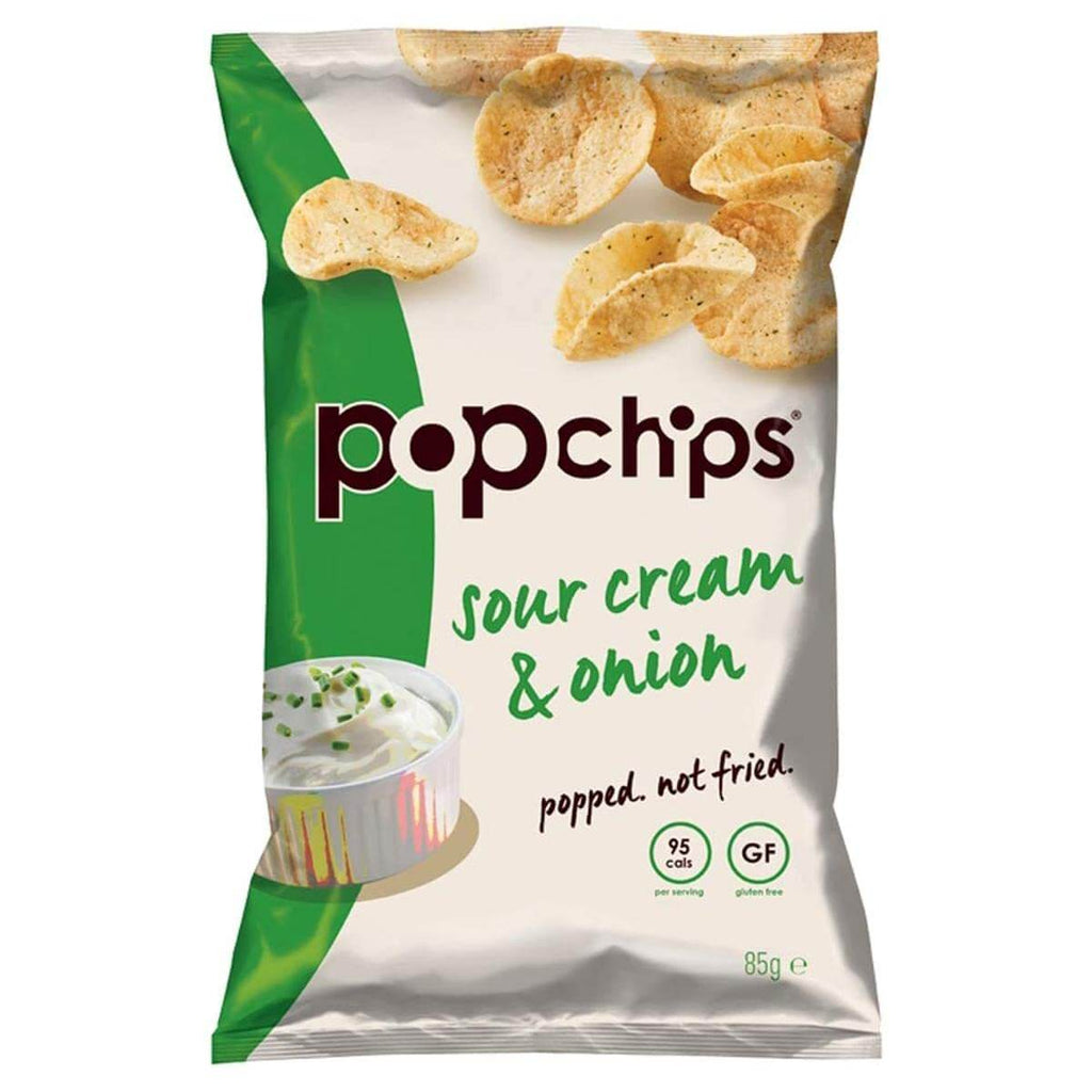 Popchips Sour Cream and Onion Potato Snack (CASE OF 8 x 85g)