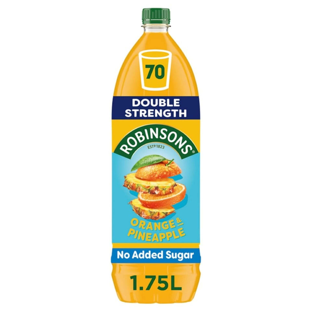 Robinsons Squash Orange and Pineapple No Added Sugar Double Strength (CASE OF 6 x 1750ml)