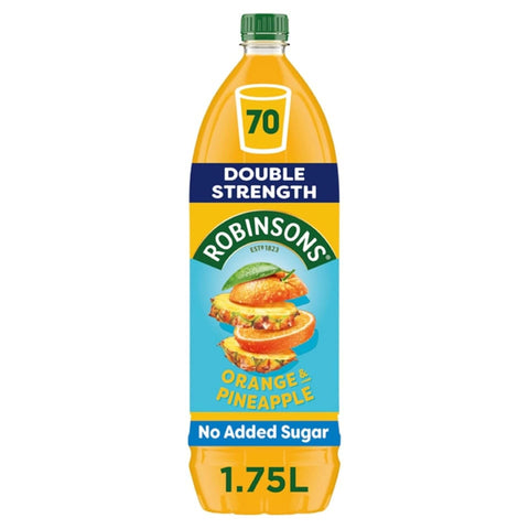 Robinsons Squash Orange and Pineapple No Added Sugar Double Strength (CASE OF 6 x 1750ml)
