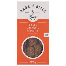 Bags of Bites 3 Seed Crunchie Biscuits Wheat Free (CASE OF 6 x 320g)