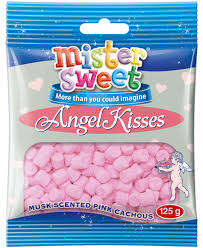Mr Sweet Angel Kisses Musk Scented Pink Cachous (CASE OF 30 x 125g)