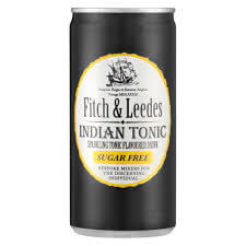 Fitch and Leedes Indian Sparkling Tonic Sugar Free Can (CASE OF 24 x 200ml)