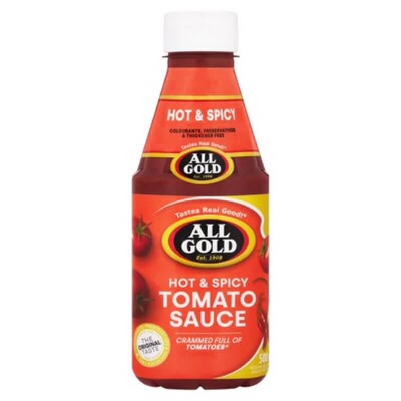 All Gold Hot Spicy Tomato Sauce Squeeze (CASE OF 12 x 500ml)