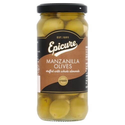 Epicure Manzanilla Olives Stuffed with Almonds (CASE OF 12 x 235g)