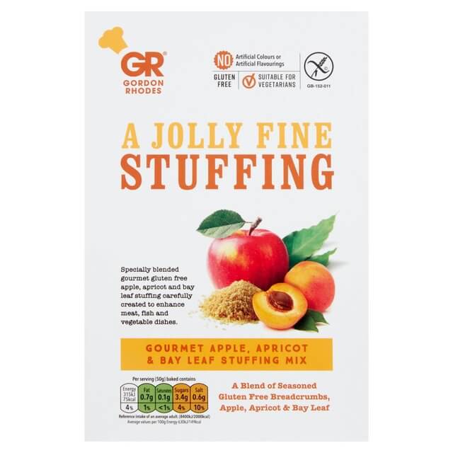 Gordon Rhodes Gluten Free Gourmet Apple Apricot and Bay Leaf Stuffing Mix (CASE OF 5 x 125g)
